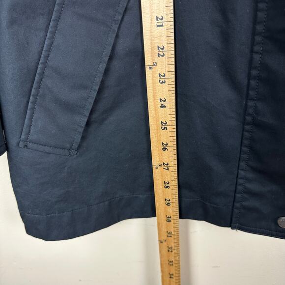 Hunter Navy Hooded Rain Jacket Womens Medium Waterproof Utility Gorpcore Hiking - Picture 12 of 12